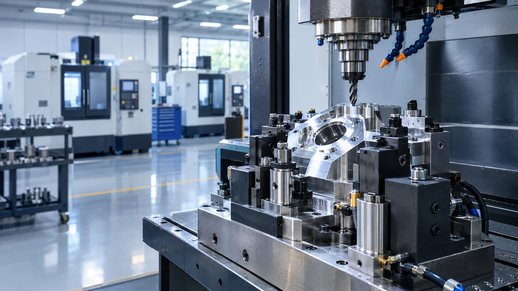 CNC workholding fixture manufacturer in India designing a precision machining fixture